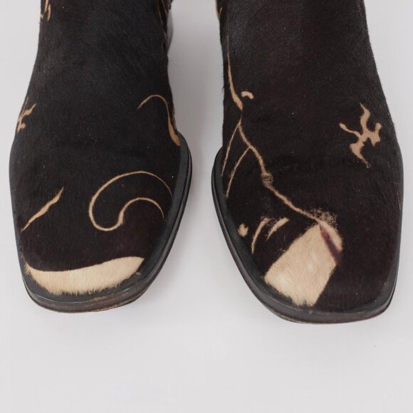Y2K Valentino Mens 42 US 9 boots tiger face calk skin fur - Picture 8 of 11